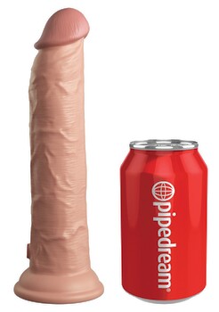 9" Vibrating + Dual Density Silicone Cock m/fjernkontroll