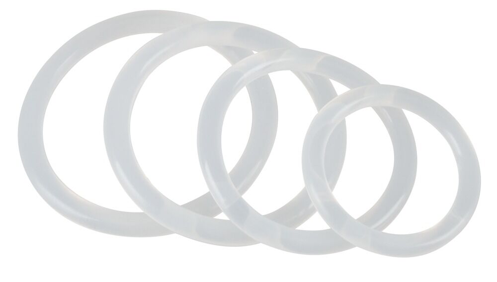 Clear Cock Rings 4pk
