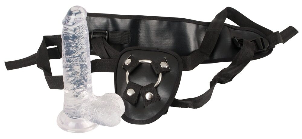 Crystal Clear Strap-on med harness