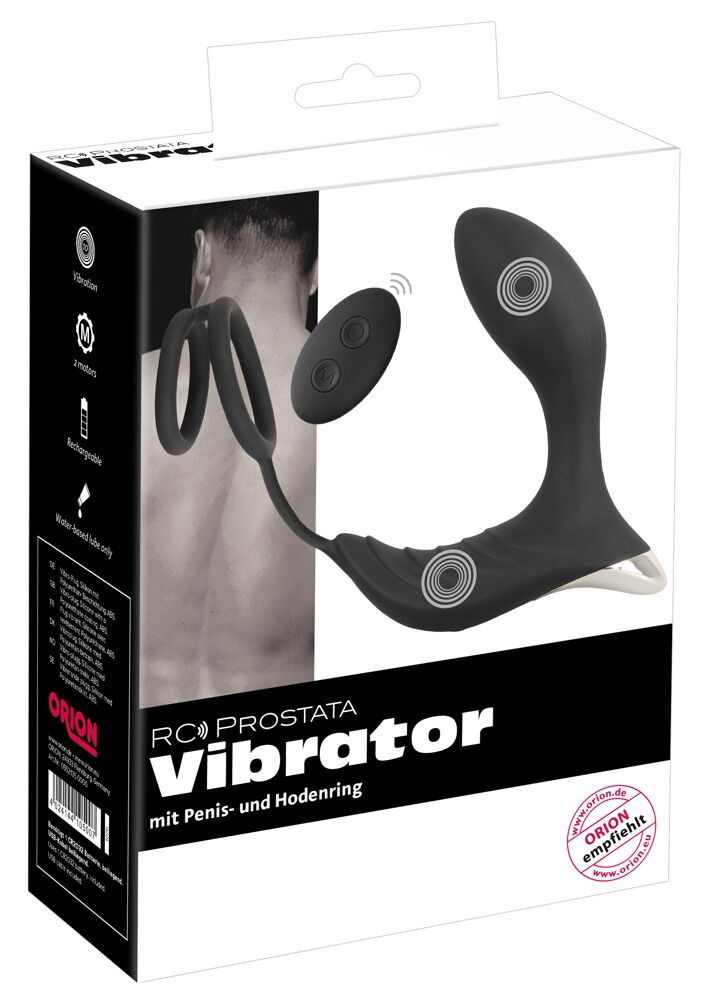 RC Prostata Vibrator m/penis- og pungring