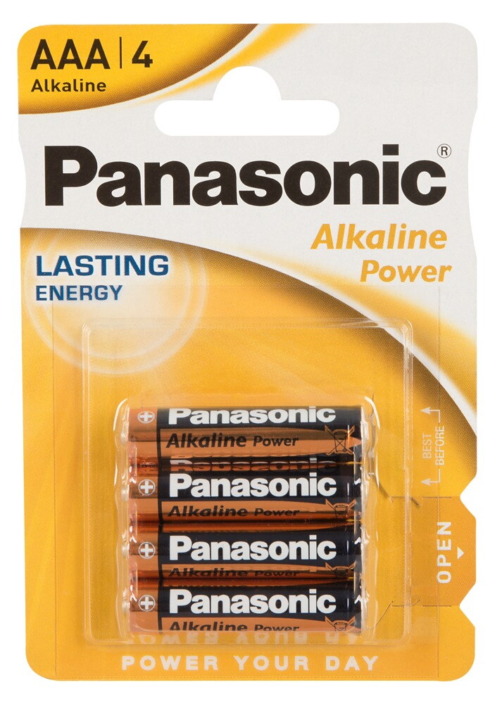 Panasonic 12 x 4 AAA batterier